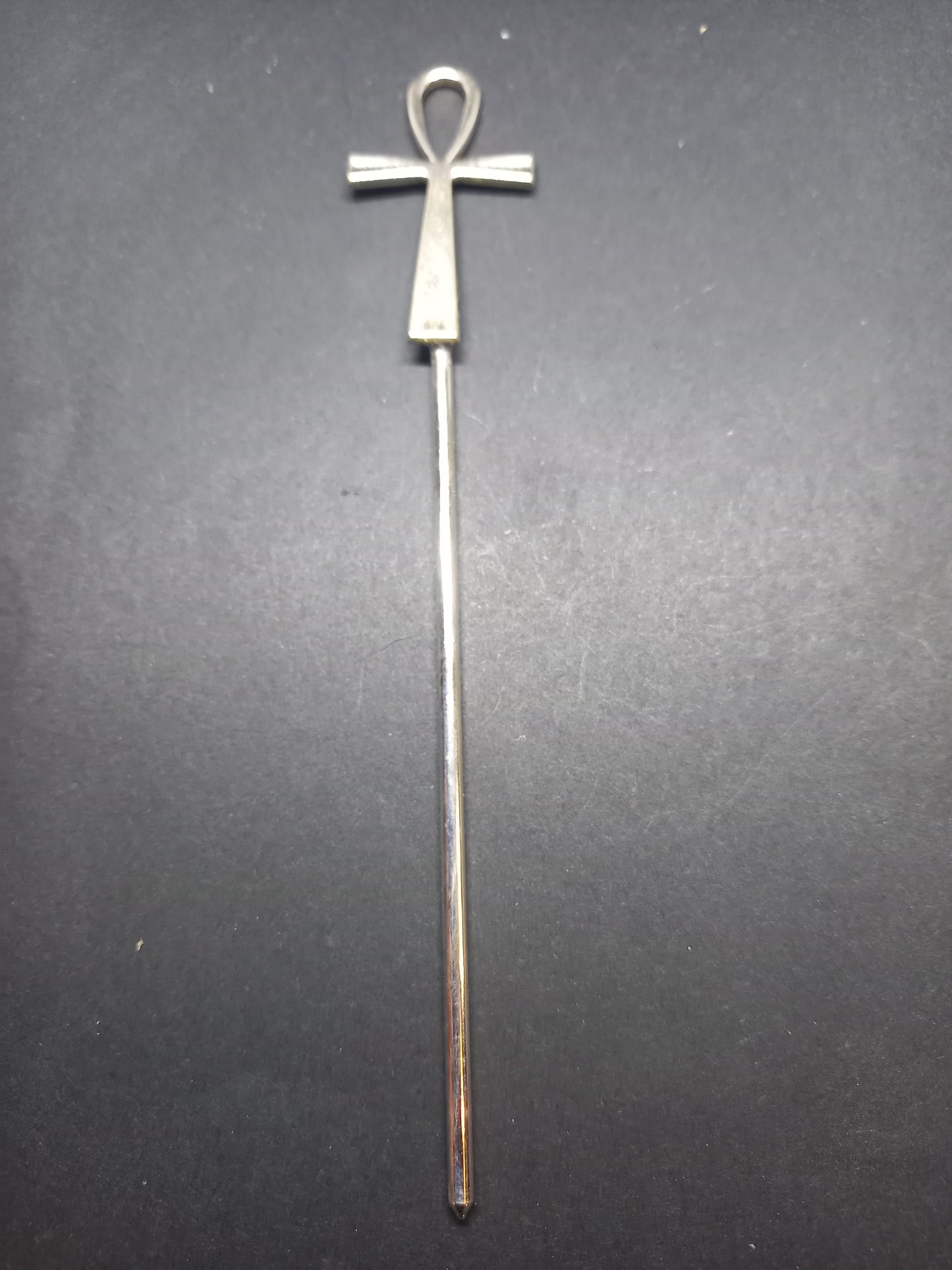 Goth Gothic Witchy Occultist Egyptian Pagan "Egyptian Ankh" detail metal hair stick