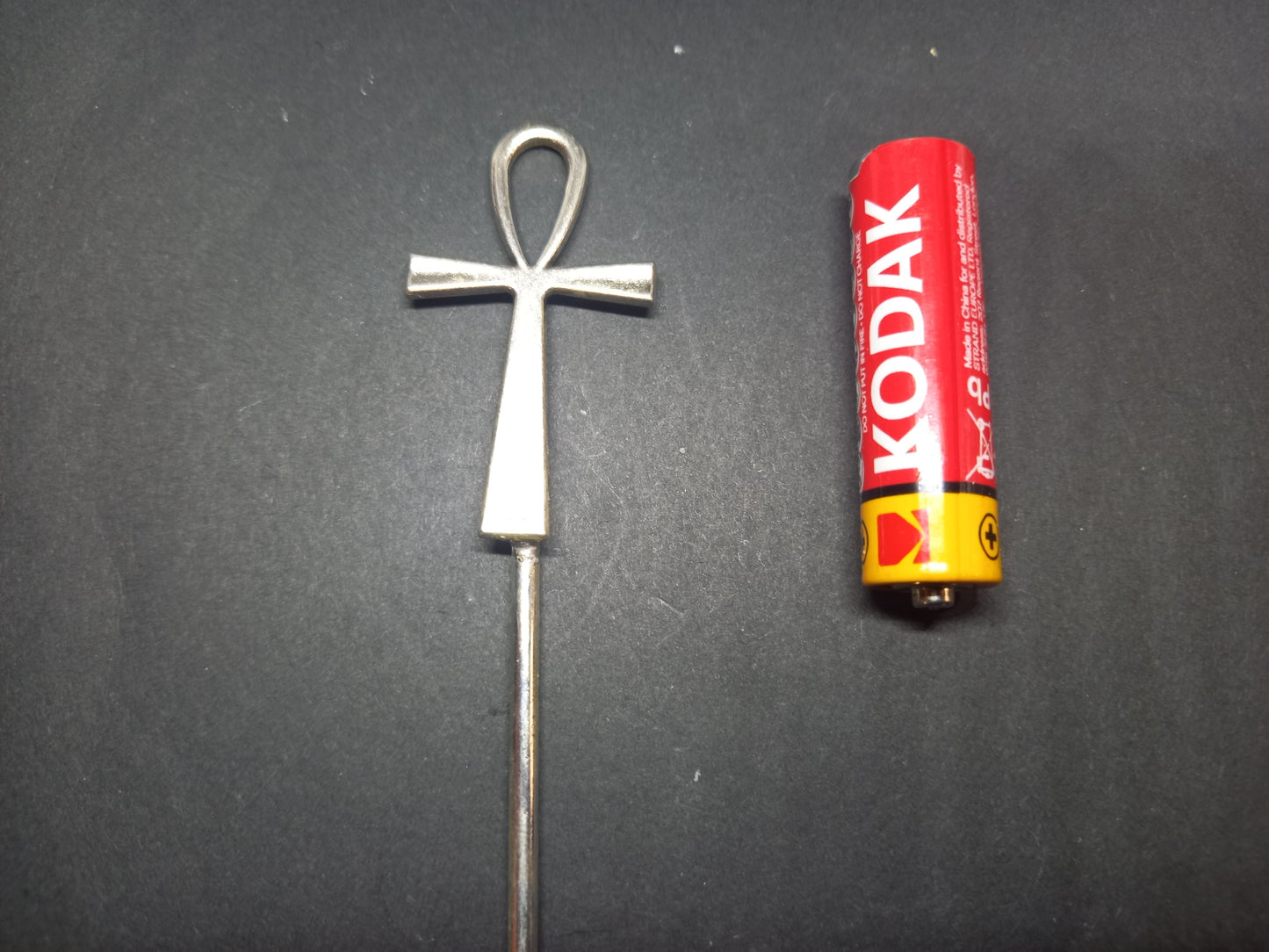 Goth Gothic Witchy Occultist Egyptian Pagan "Egyptian Ankh" detail metal hair stick