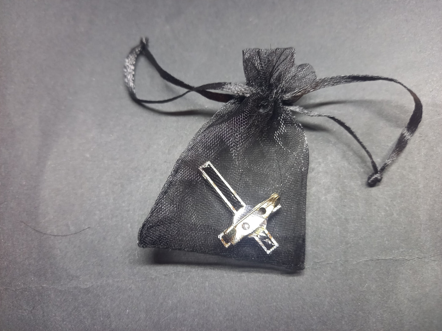 Goth gothic witch witchy Satanic occult satanic temple "Inverted crucifix pin badge" plain
