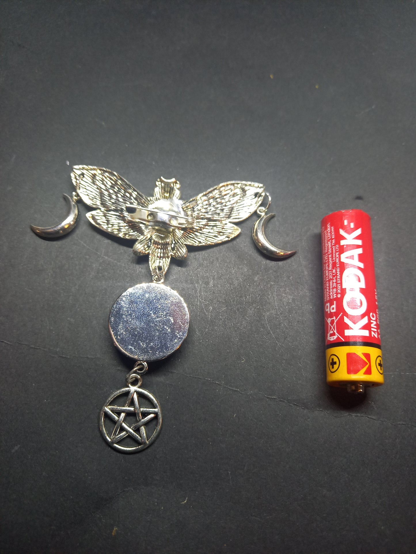 Goth Gothic Witchy Killstar occult pagan oddity curiosity "Death Head Moth Goddess style Witch Brooch