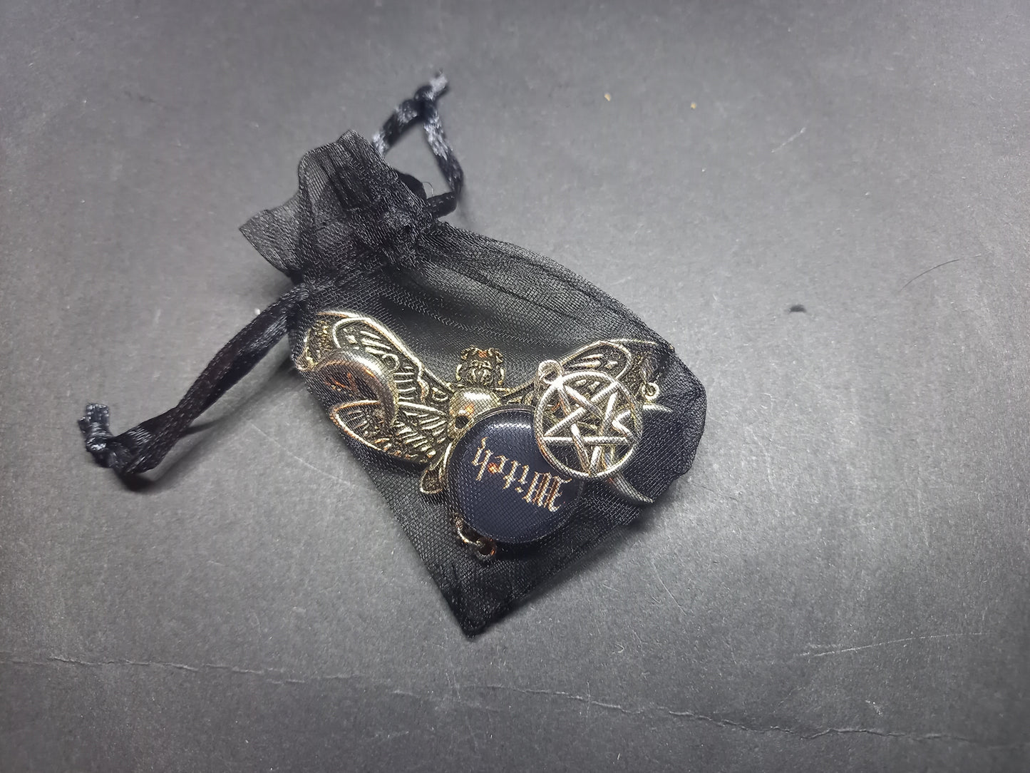 Goth Gothic Witchy Killstar occult pagan oddity curiosity "Death Head Moth Goddess style Witch Brooch