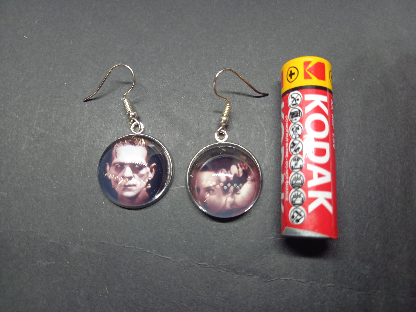 Goth Gothic Witchy Killstar Frankenstein inspired "we belong dead" earrings