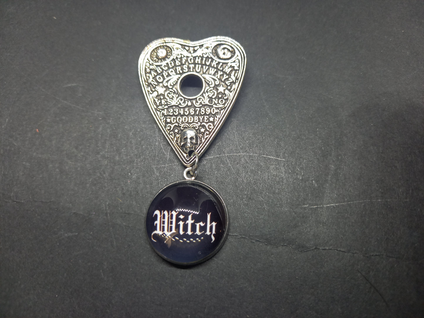 Goth Gothic Witchy Killstar occult pagan oddity curiosity "Ouija Planchette with Witch detail"