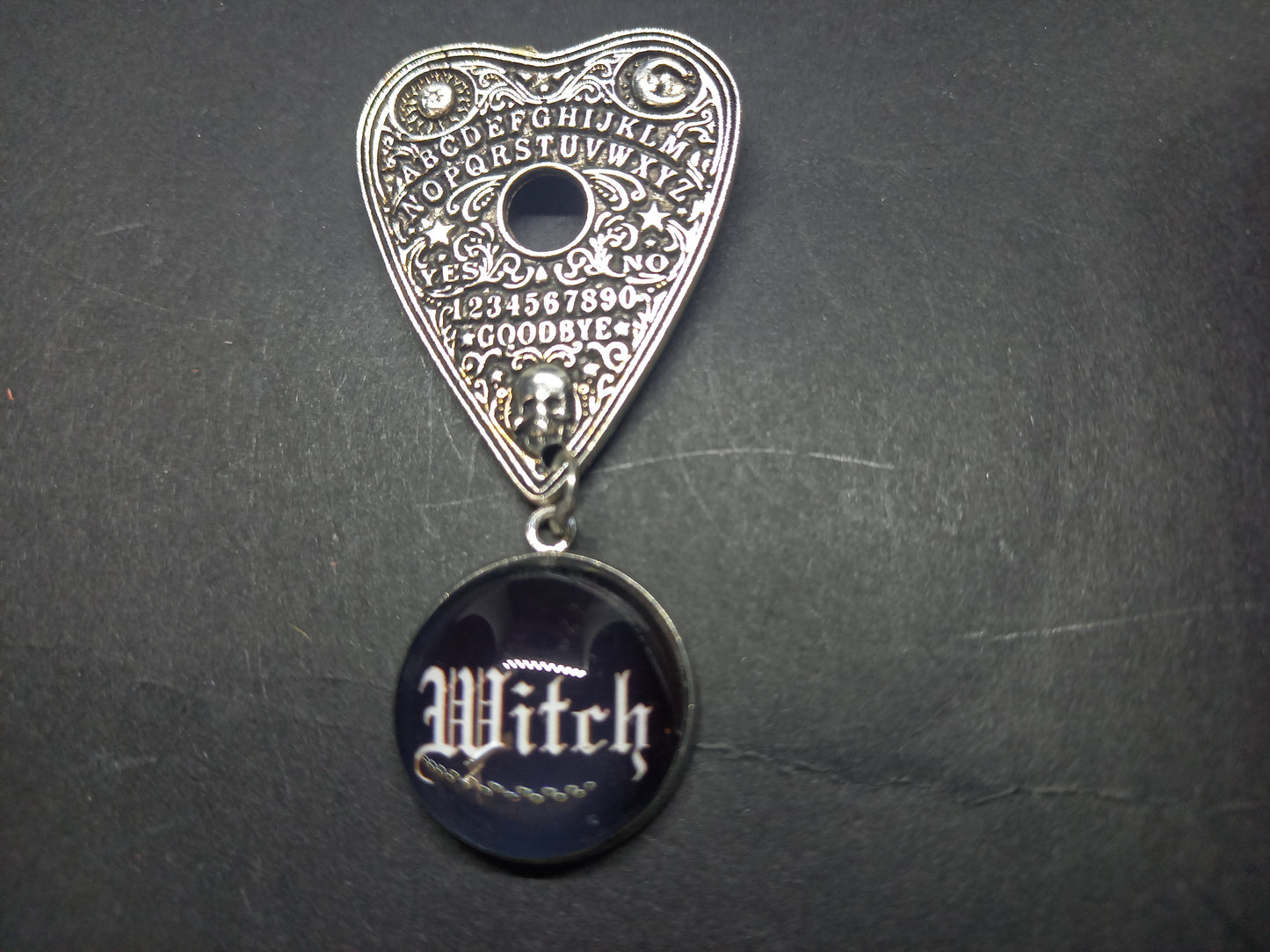 Goth Gothic Witchy Killstar occult pagan oddity curiosity "Ouija Planchette with Witch detail"