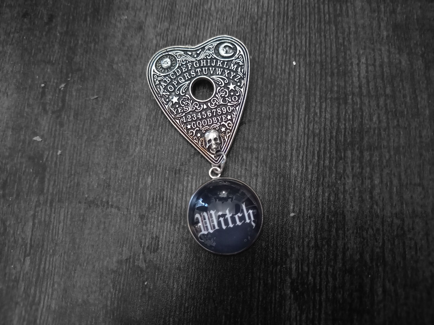 Goth Gothic Witchy Killstar occult pagan oddity curiosity "Ouija Planchette with Witch detail"