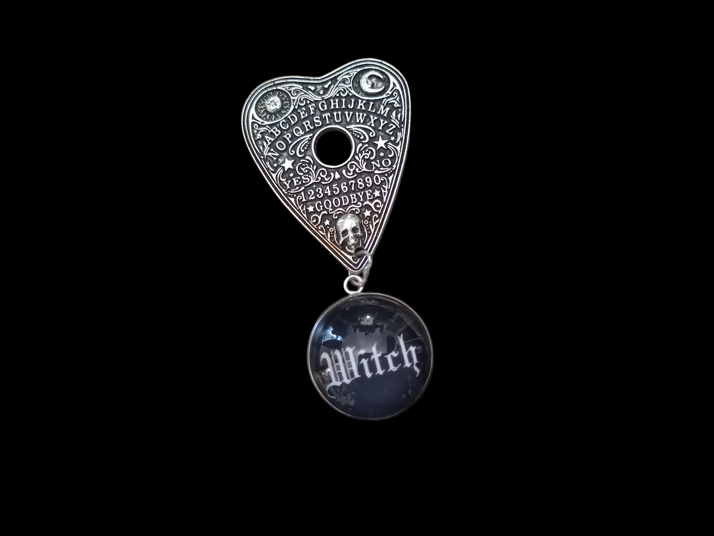Goth Gothic Witchy Killstar occult pagan oddity curiosity "Ouija Planchette with Witch detail"