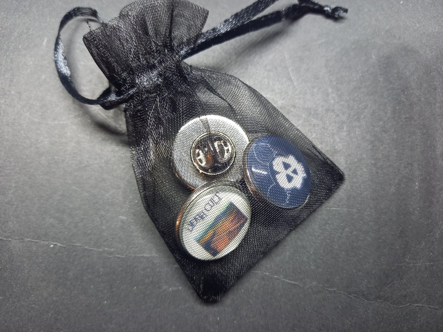 Goth Gothic Old School 1980's alternative "Death Cult" "Inspired" Pin Set of Three Pin Badge's