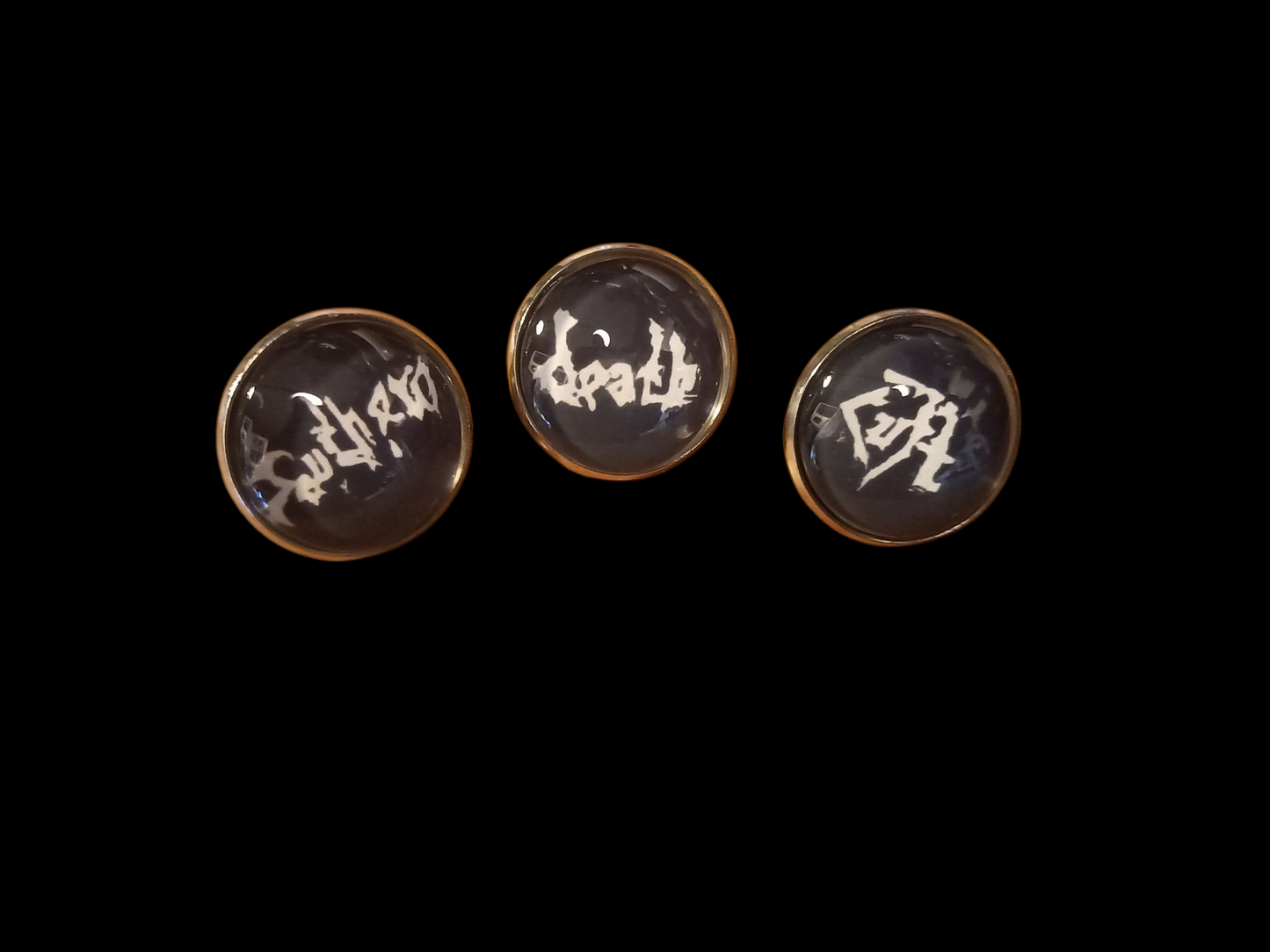 Goth Gothic Old School 1980's alternative "Sothern Death Cult" "Inspired" Pin Set of Three Pin Badge's