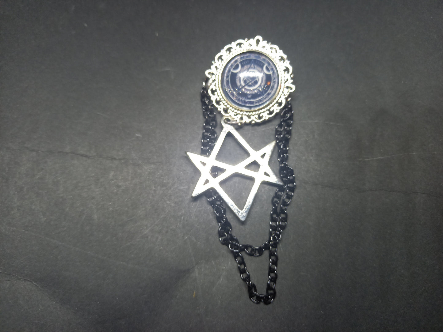 Goth Gothic Old School 1980's alternative Fields Of The Nephilim "Inspired" MAGICK Brooch