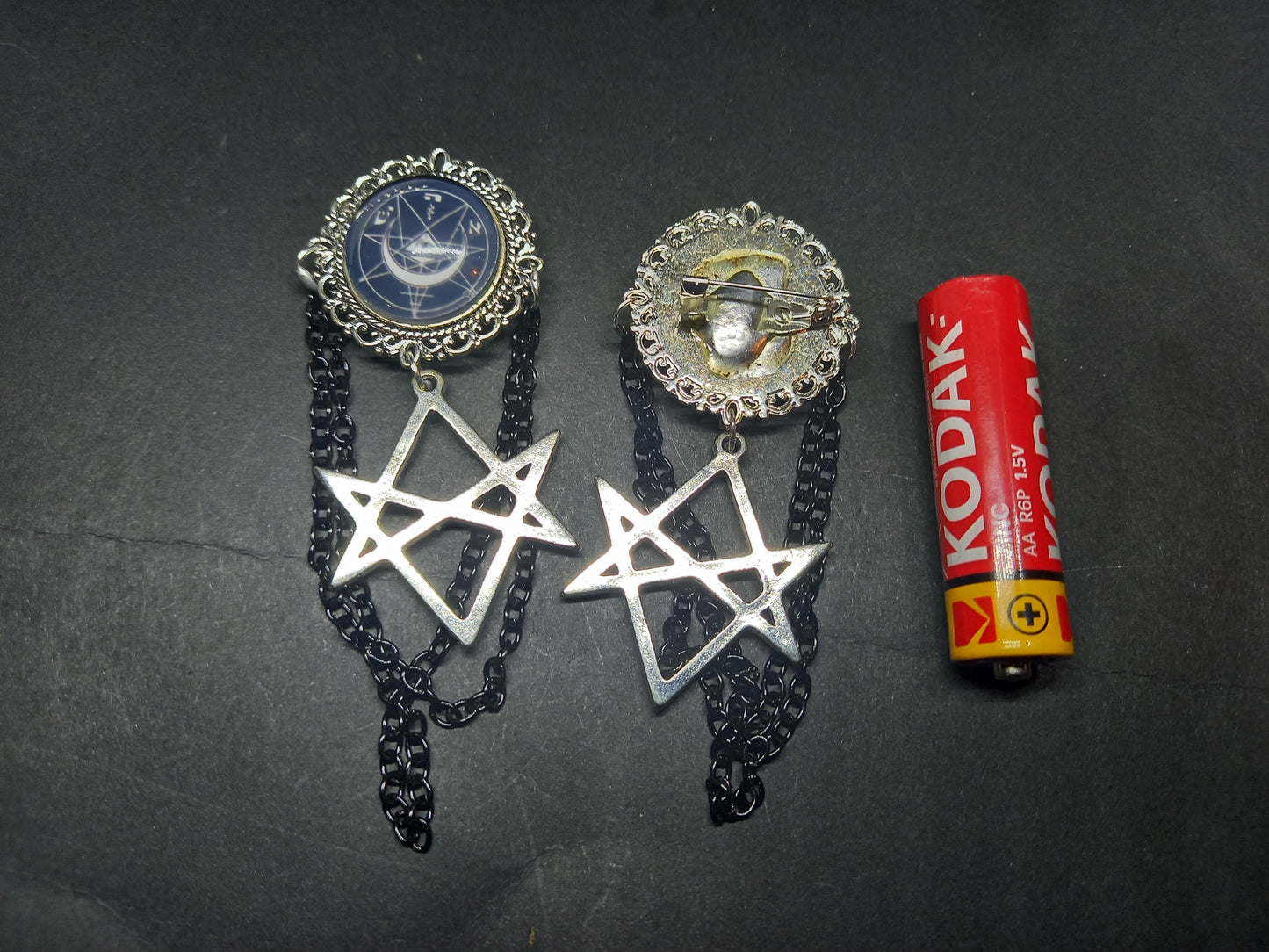 Goth Gothic Old School 1980's alternative Fields Of The Nephilim "Inspired" MAGICK Brooch