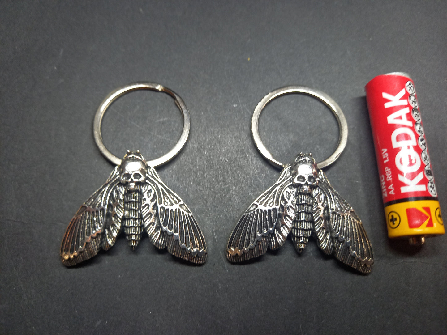 Goth gothic witchy Witch occult witchcraft Death head moth V2 " Boot, Bag Charm or Keyring"