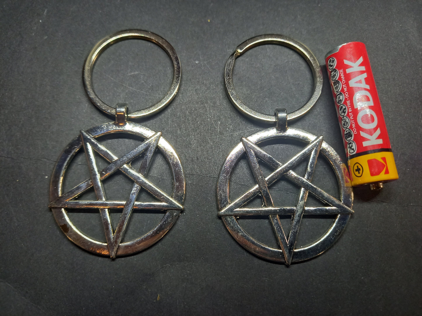 Goth gothic witchy Witch occult witchcraft Satanic "Inverted Pentagram V1" Boot, Bag Charm or Keyring"
