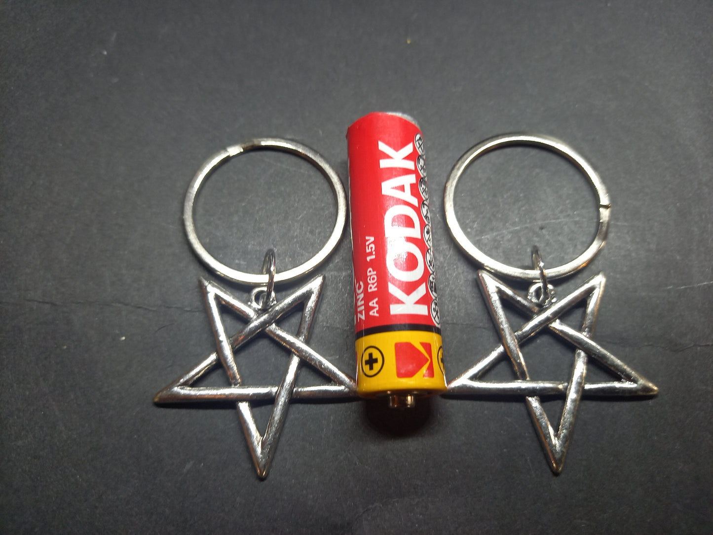 Goth gothic witchy Witch occult witchcraft Satanic "Inverted Pentagram V2" Boot, Bag Charm or Keyring"