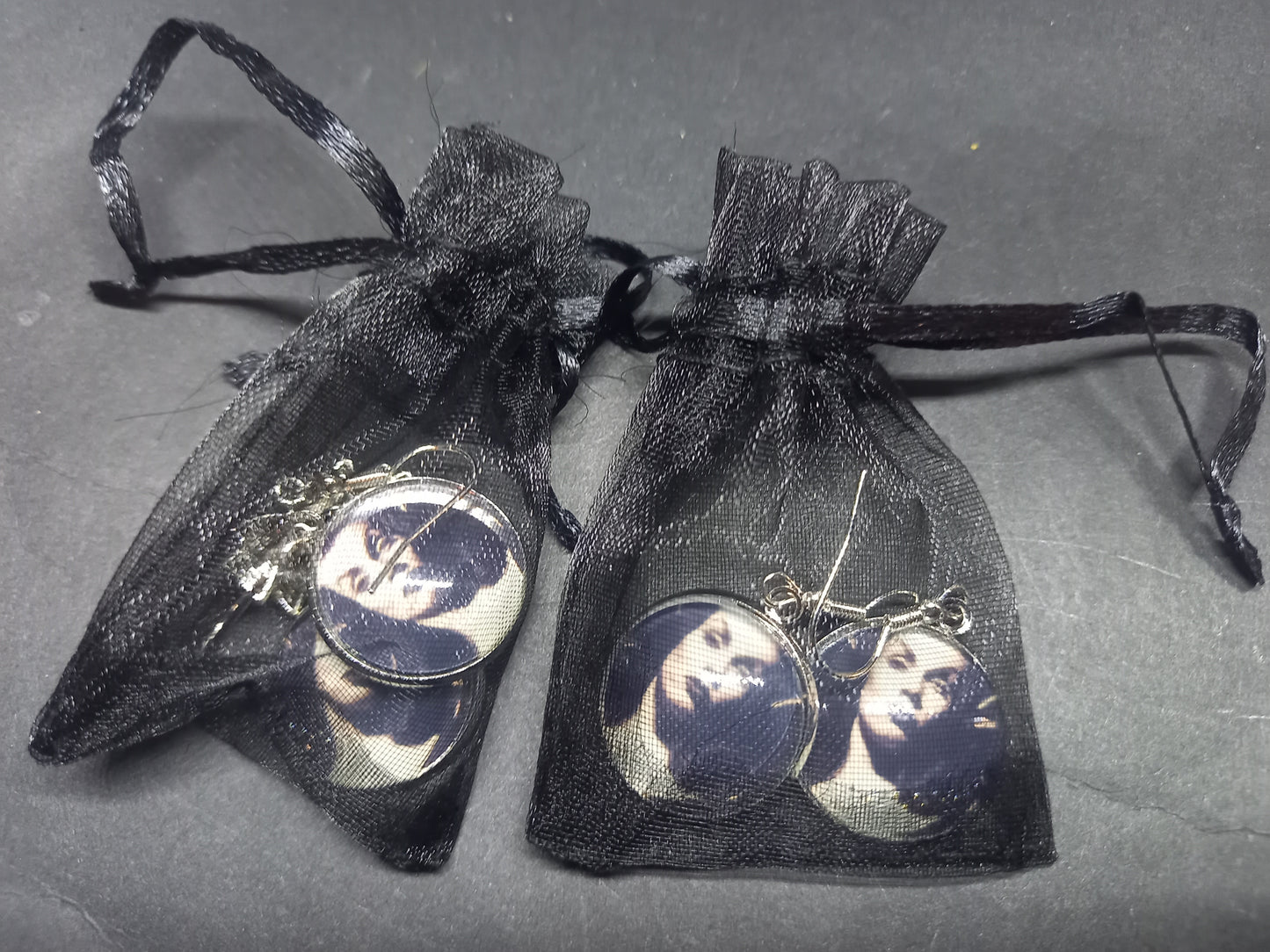 Goth Gothic killstar Witchy, Vampira "Inspired" Earrings ,Plain or with bow