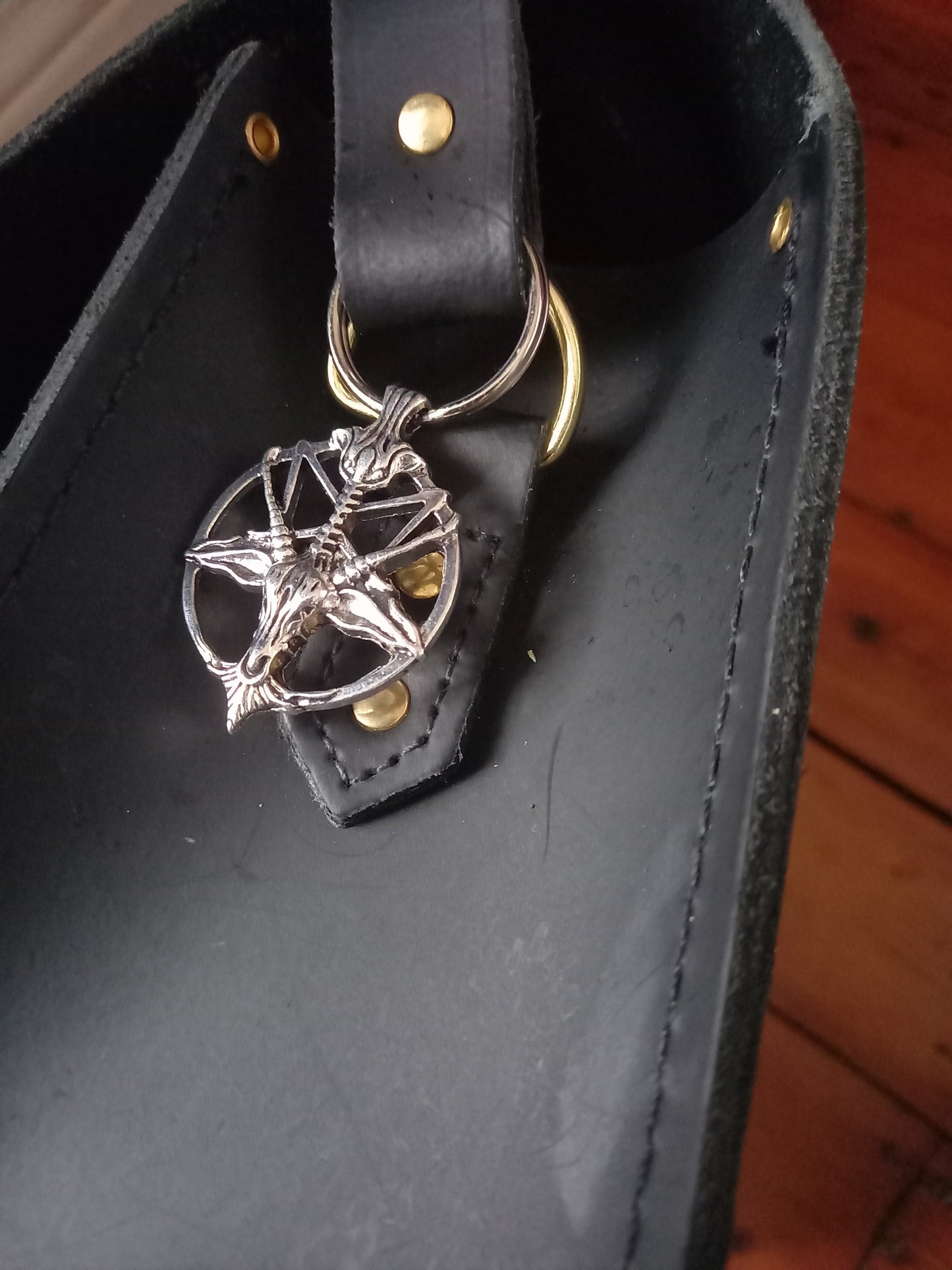 Goth gothic witchy Witch occult witchcraft Satanic "Inverted Pentagram V2" Boot, Bag Charm or Keyring"