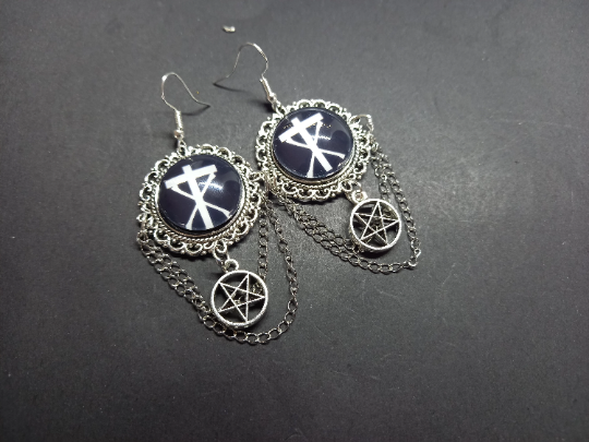 Old School Rozz Williams Christian Death inspired Deluxe Earrings