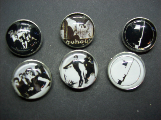 Goth Gothic Old School Goth Bauhaus inspired pin Badges