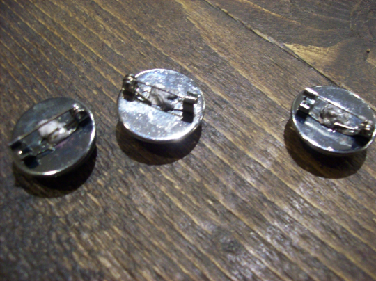 Goth Gothic Old School 1980's alternative Fields Of The Nephilim "Inspired" Pin Set of Three Pin Badge's