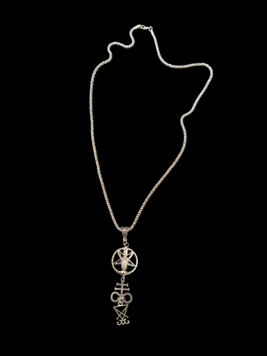 Goth Gothic Witchy killstar witch witchcraft Occult Satanic satanic temple "Satanic Trinity Necklace" V2