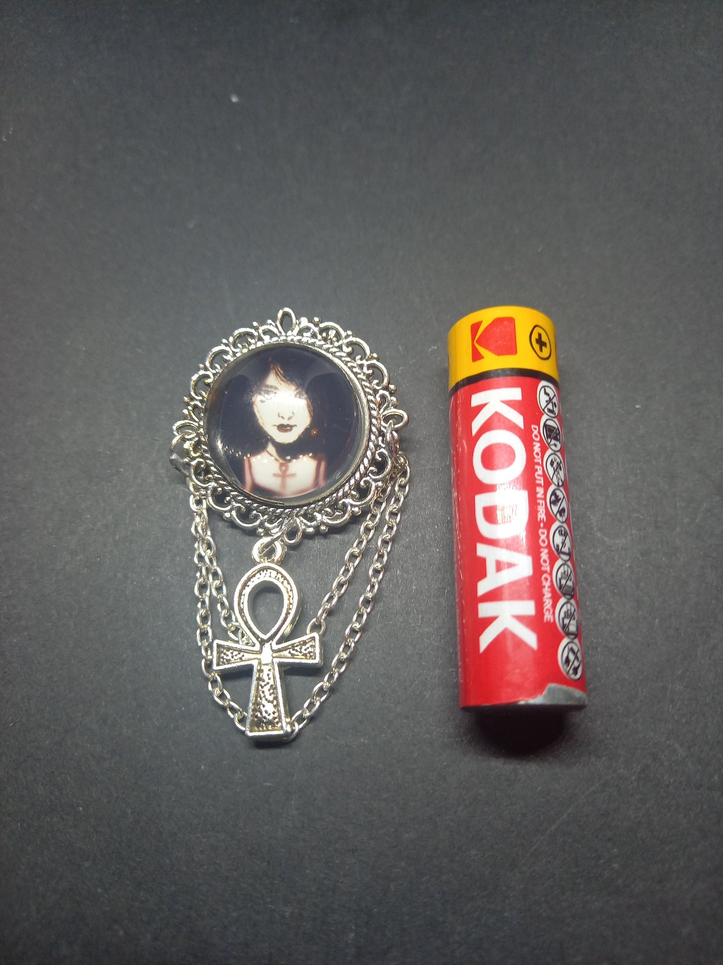 Goth Gothic Withy Killstar neil gaiman's sandman "Death" inspired Deluxe broach