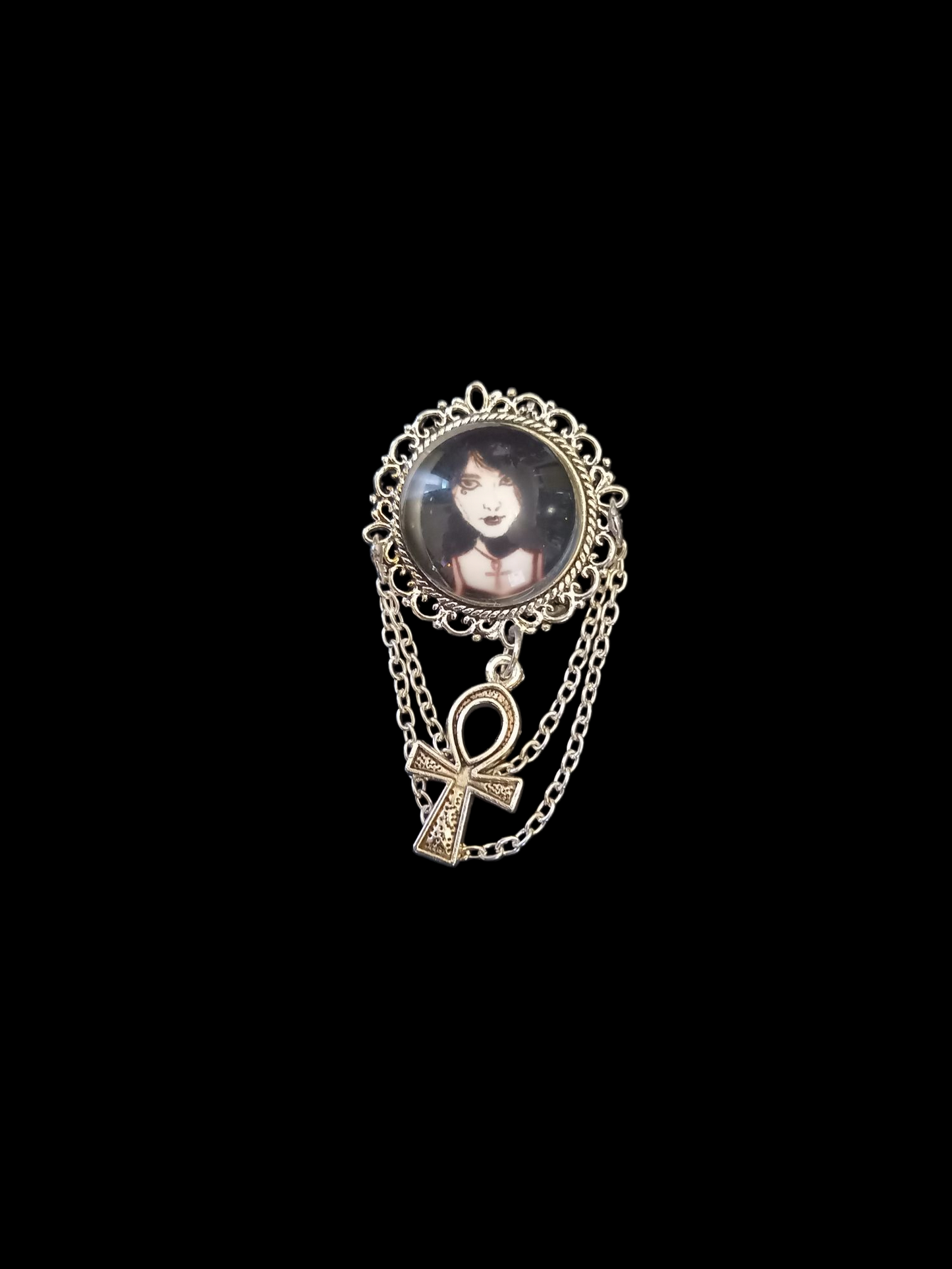 Goth Gothic Withy Killstar neil gaiman's sandman "Death" inspired Deluxe broach
