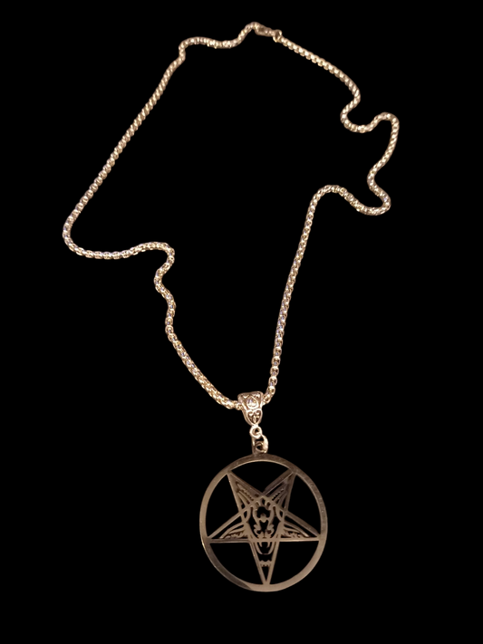 Goth Gothic Witchy killstar witch witchcraft Occult Satanic satanic temple "Sigil of Baphomet/goat of mendes necklace"V1
