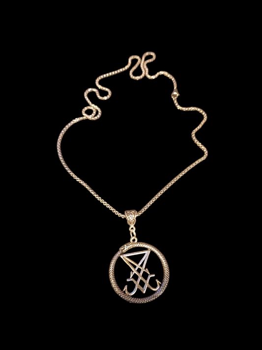 Goth Gothic Witchy killstar witch witchcraft Occult Satanic satanic temple "Sigil of Satan necklace""