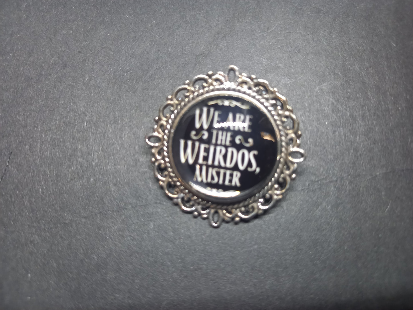 Goth gothic witchy killstar beetlejuice & craft inspired "strange and unusual ,we are the weirdos mister" decorative pin badge set