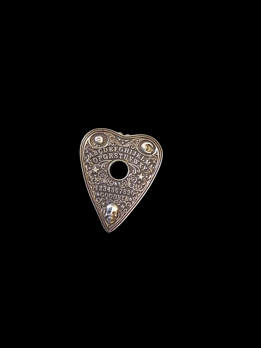 Goth Gothic Witchy Occultist Satanic Pagan "Ouija Planchette " detail metal pin badge/brooch