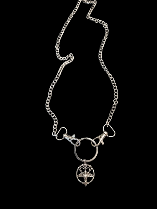 Goth Gothic Witchy Witchcraft killstar Occult Satan satanic temple " Dog clip Goat of Mendes" necklace