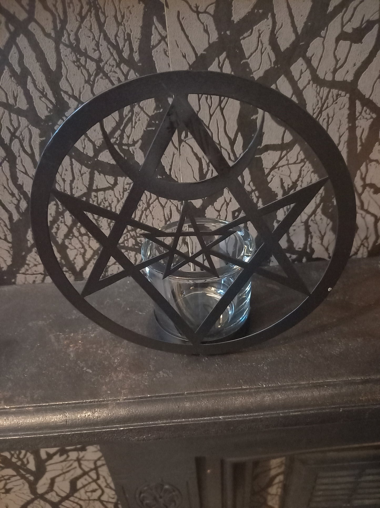 Alchemy Gothic Unicursal Hex Tea-Light Holder