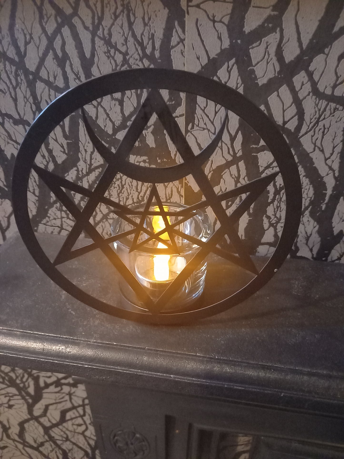 Alchemy Gothic Unicursal Hex Tea-Light Holder