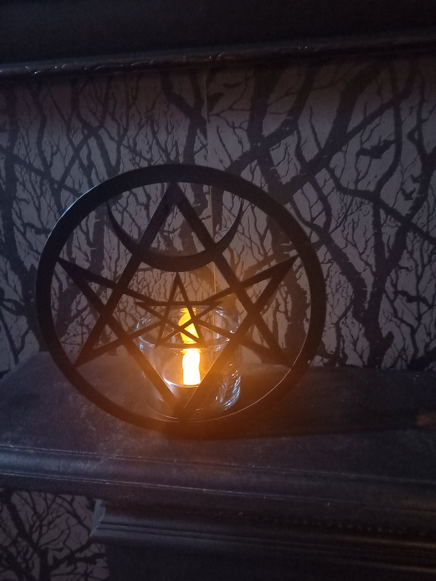 Alchemy Gothic Unicursal Hex Tea-Light Holder