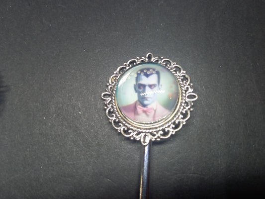 Goth Gothic Witchy Psychobilly tiki "Frank & Drac" hair sticks