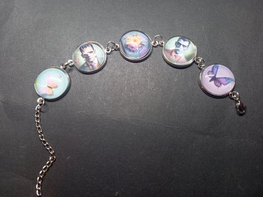 Goth Gothic alternative Psychobilly Tiki inspired "Frank & Drac" bracelets