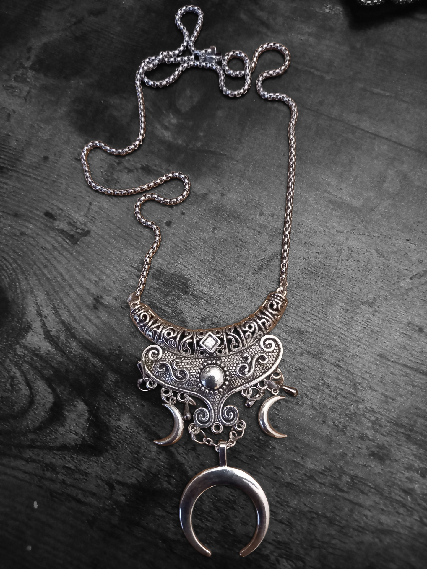 Goth Gothic Witchy Witch Witchcraft Occult satanic Pagan Wicca Boohoo style with 3 moons