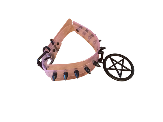 Killstar I-C Magic Spiked Pentagram Witchy Pastel  PINK Gothic Punk Choker