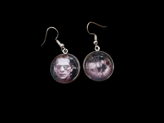 Goth Gothic Witchy Killstar Frankenstein inspired "we belong  dead" earrings