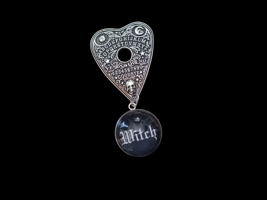 Goth Gothic Witchy Killstar occult pagan oddity curiosity "Ouija Planchette  with Witch detail"