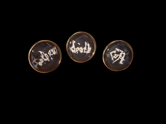 Goth Gothic Old School 1980's alternative "Sothern Death Cult" "Inspired" Pin Set of Three Pin Badge's