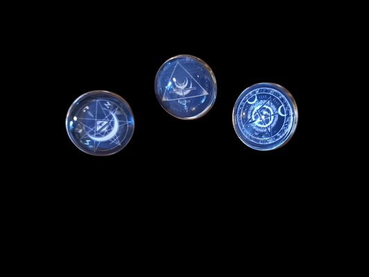 Goth Gothic Old School 1980's alternative Fields Of The Nephilim "Inspired"  Set of Three MAGICK Pin Badge's