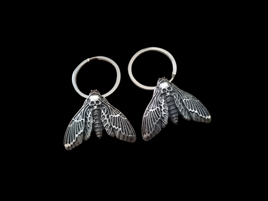 Goth gothic witchy Witch occult witchcraft Death head moth V2 " Boot, Bag Charm or Keyring"