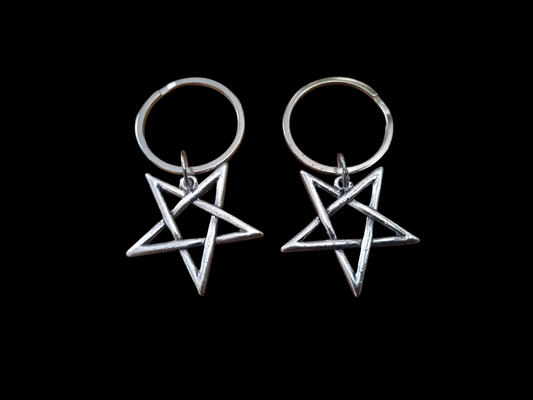 Goth gothic witchy Witch occult witchcraft Satanic "Inverted Pentagram V2" Boot, Bag Charm or Keyring"