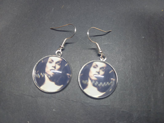 Goth Gothic killstar Witchy, Vampira "Inspired" Earrings ,Plain or with bow