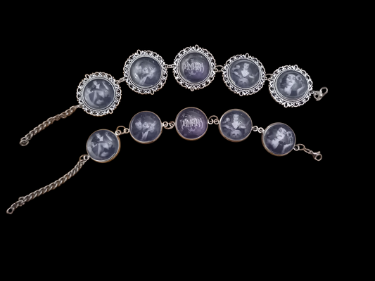 Goth Gothic Witchy" Vampira" fan art "Vampira Show " inspired bracelets
