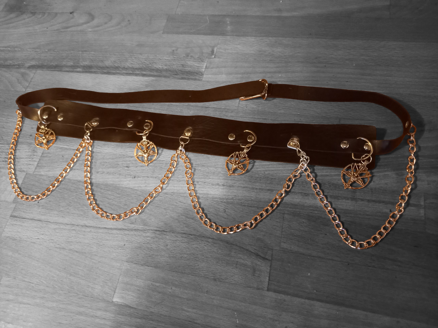 Goth Gothic Witchy killstar witch witchcraft Satanic Occult " Goat Of Mendes " chain belt