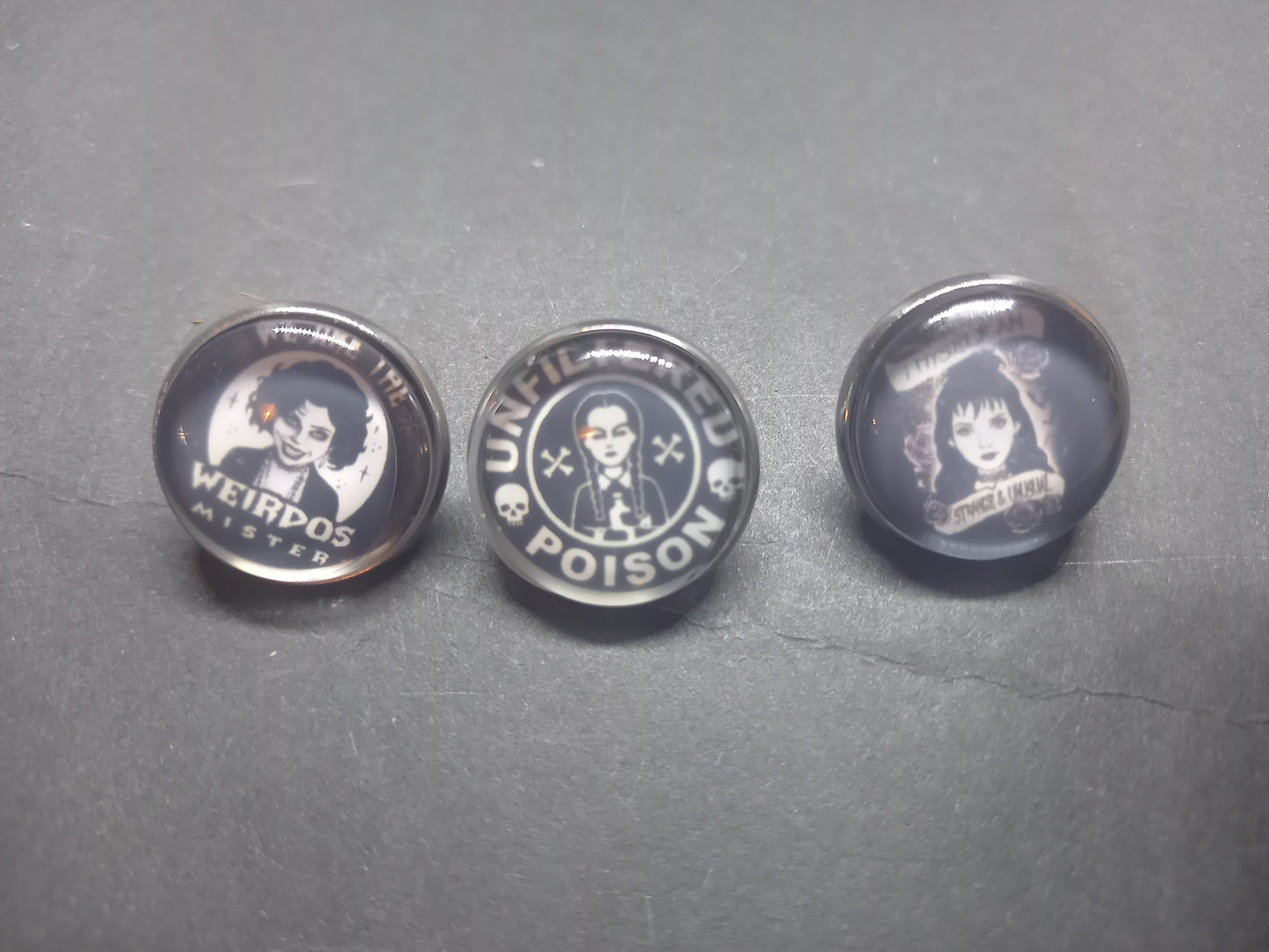 Goth Gothic Witchy Witch Witchcraft occult satanic stylised fan art "Witchy Icon"badge set