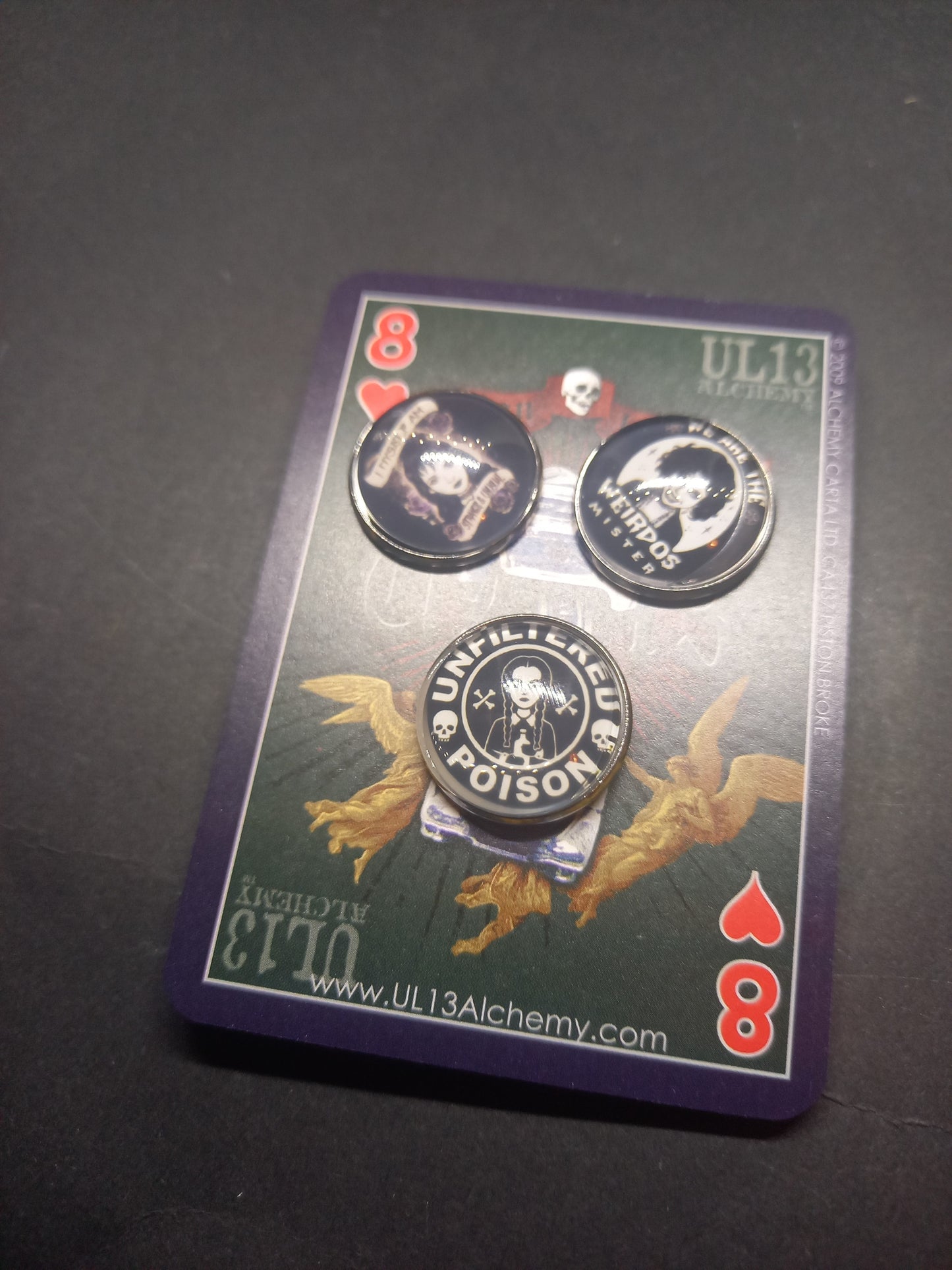 Goth Gothic Witchy Witch Witchcraft occult satanic stylised fan art "Witchy Icon"badge set