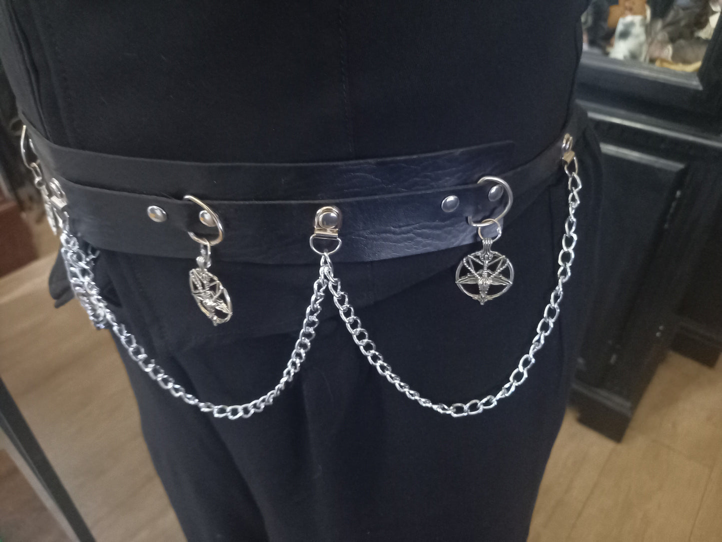 Goth Gothic Witchy killstar witch witchcraft Satanic Occult " Goat Of Mendes " chain belt