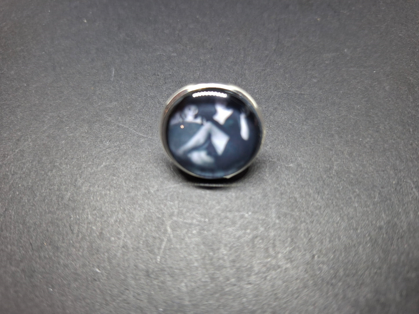 Goth Gothic Witchy Psychobilly Alternative horror inspired "Vampira" fully adjustable ring